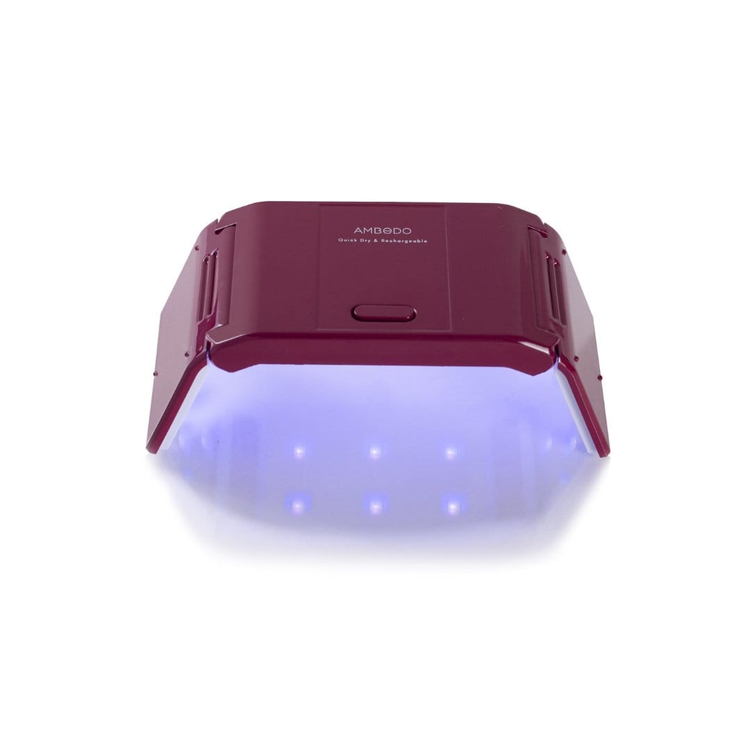 Ambedobeauty Nail Tools Maroon(Rechargeable +Automatic Timer) 36W LED Nail Lamp/Nail Dryer