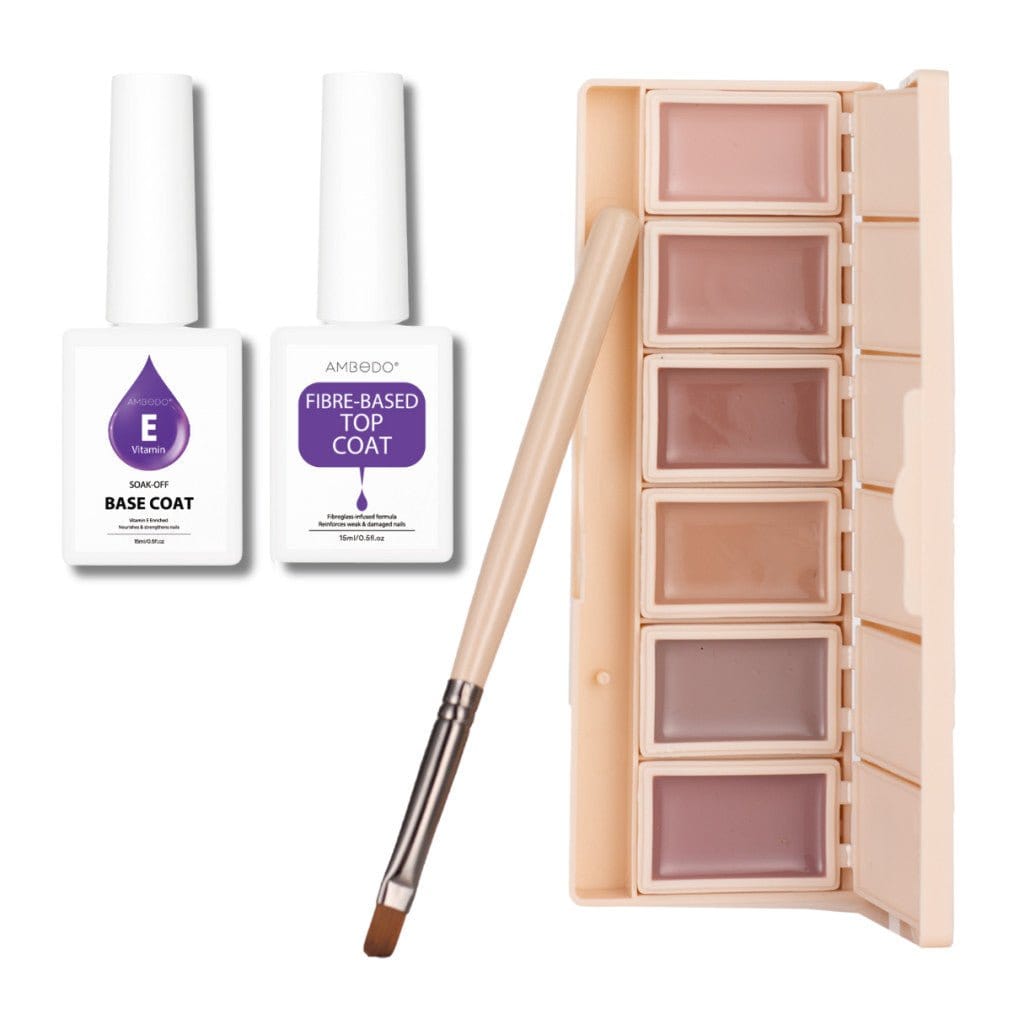 Ambedobeauty Nail Polishes Mauve / Premium Nourishing 6-Pan Nail Lover's Kit