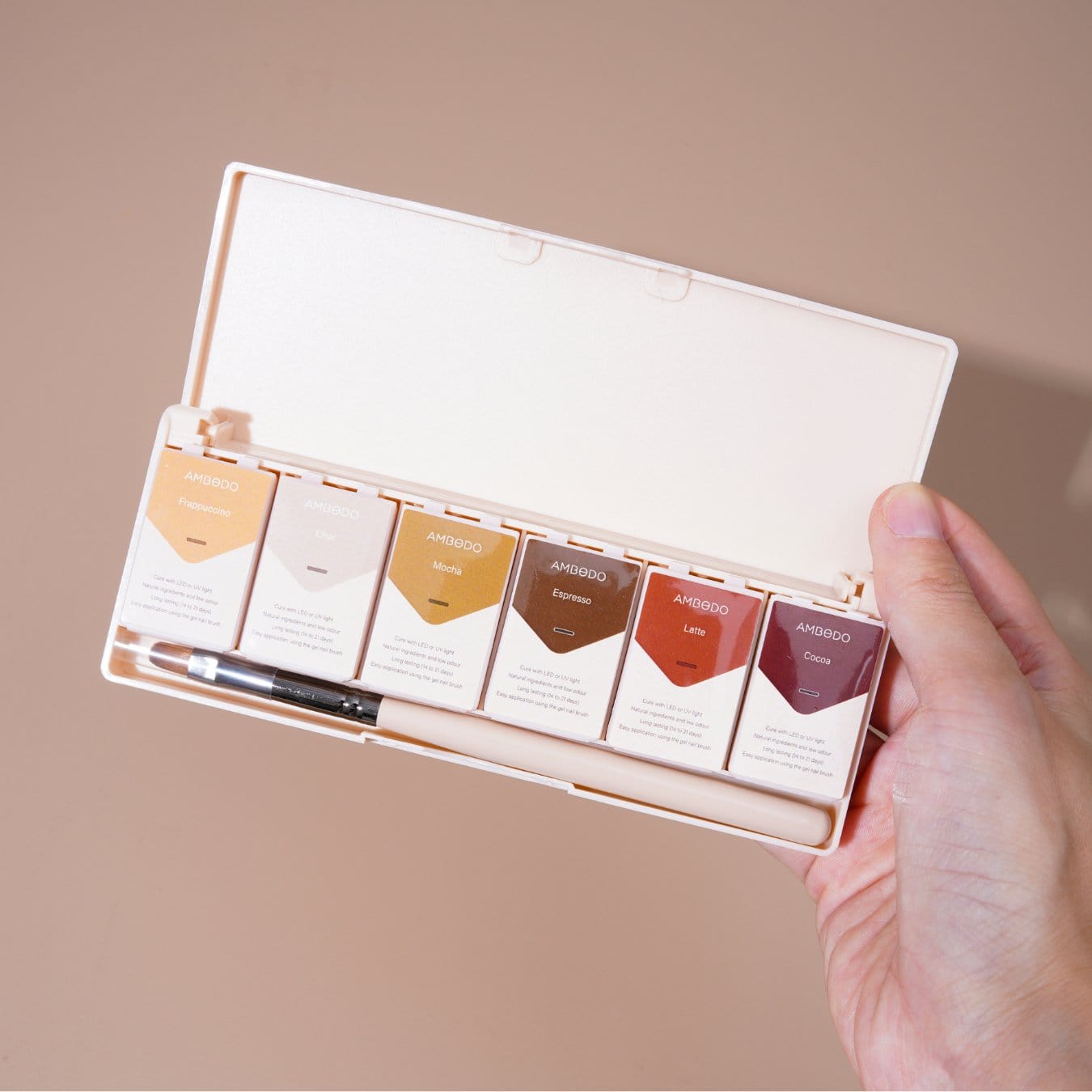 6-Pan Solid Gel Nail Polish Palette - Earth - Ambedobeauty