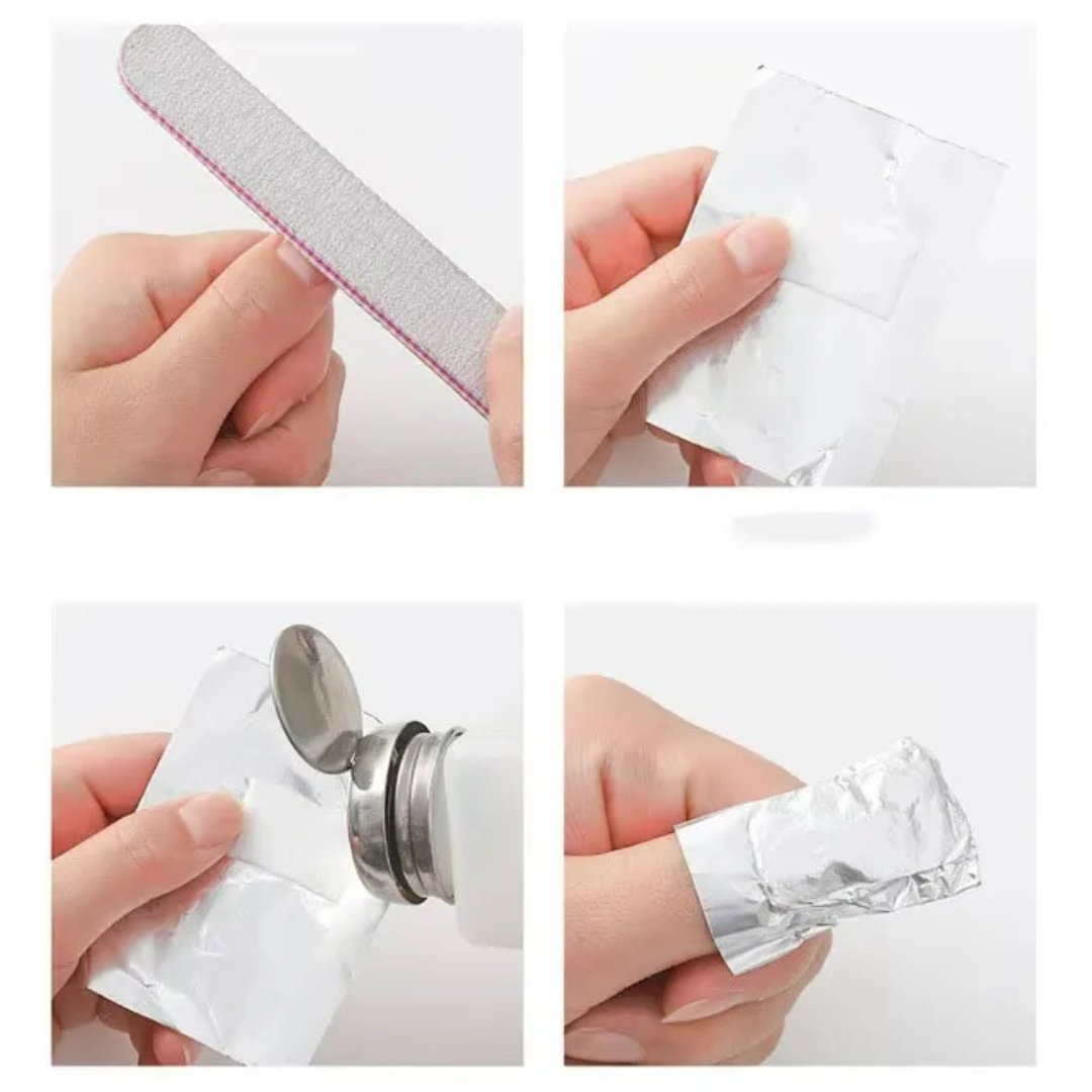 GIFT Foil Nail Gel Remover Wraps - 100pcs - Ambedobeauty