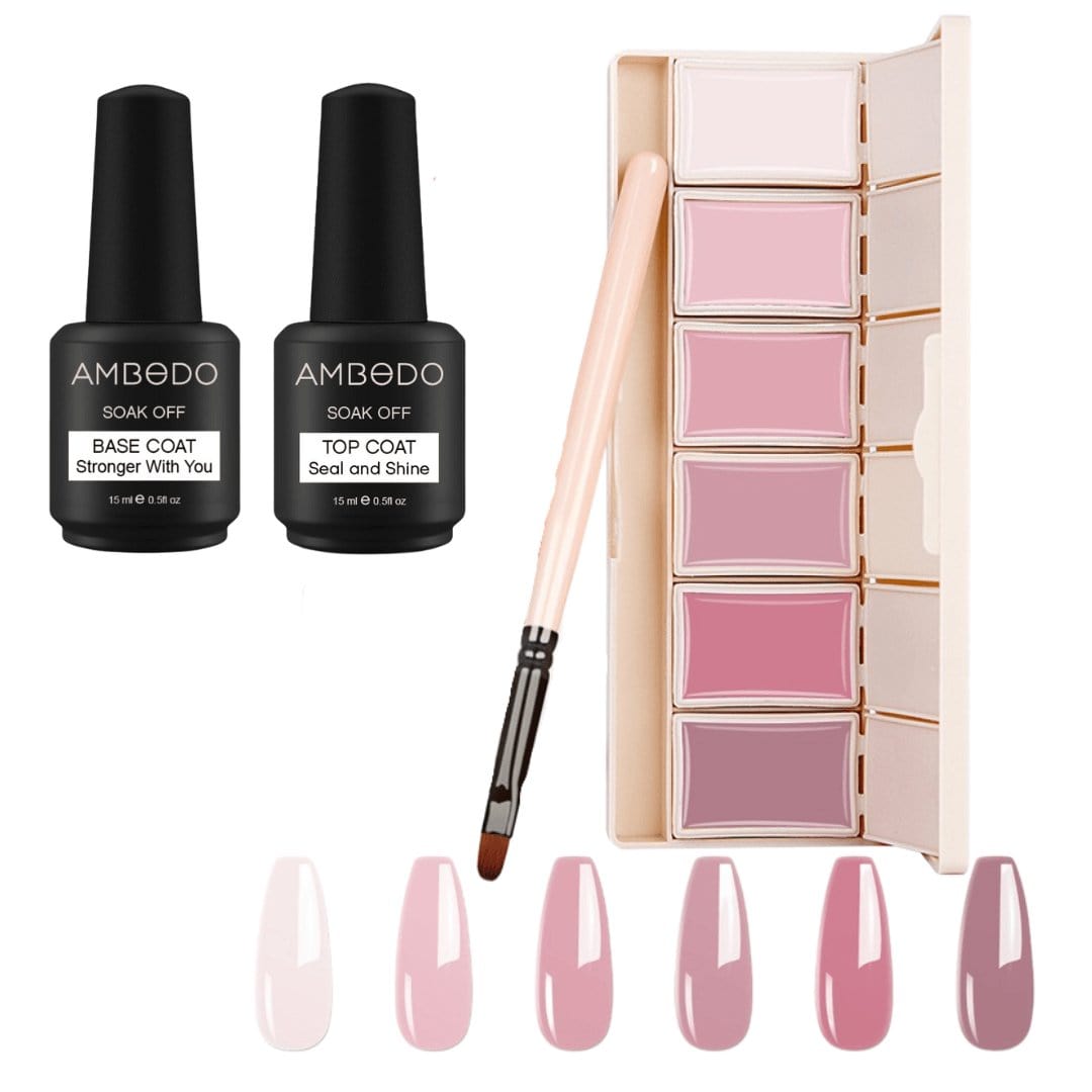 Ambedobeauty Nail Polishes Rosé / Signature 6-Pan Nail Lover's Kit