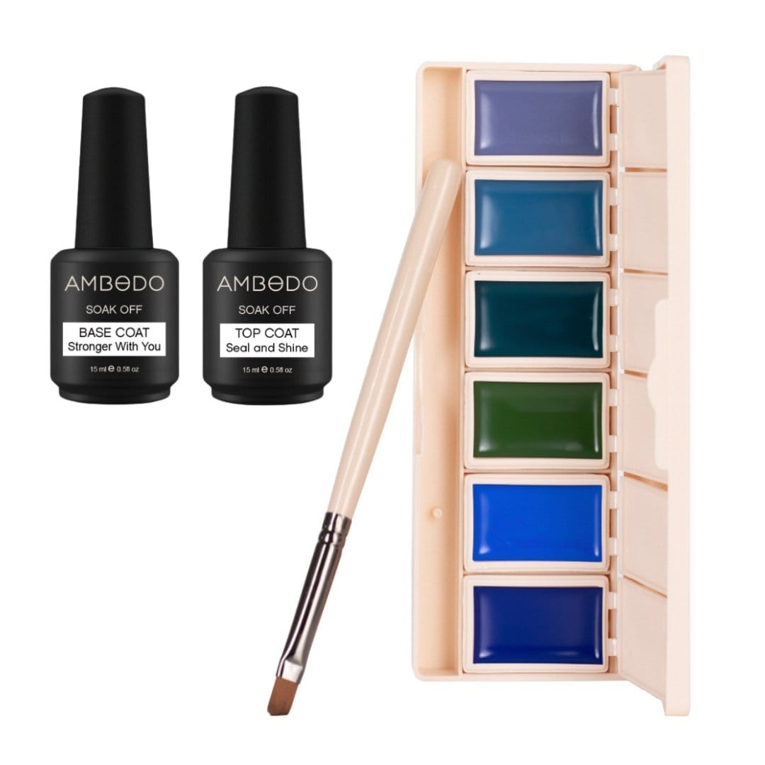 Ambedobeauty Nail Polishes Azure / Signature 6-Pan Nail Lover's Kit