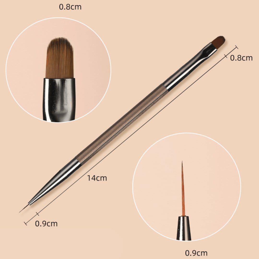 Ambedobeauty Nail Tools Multi-Function (2-in-1) Nail Art Brushes