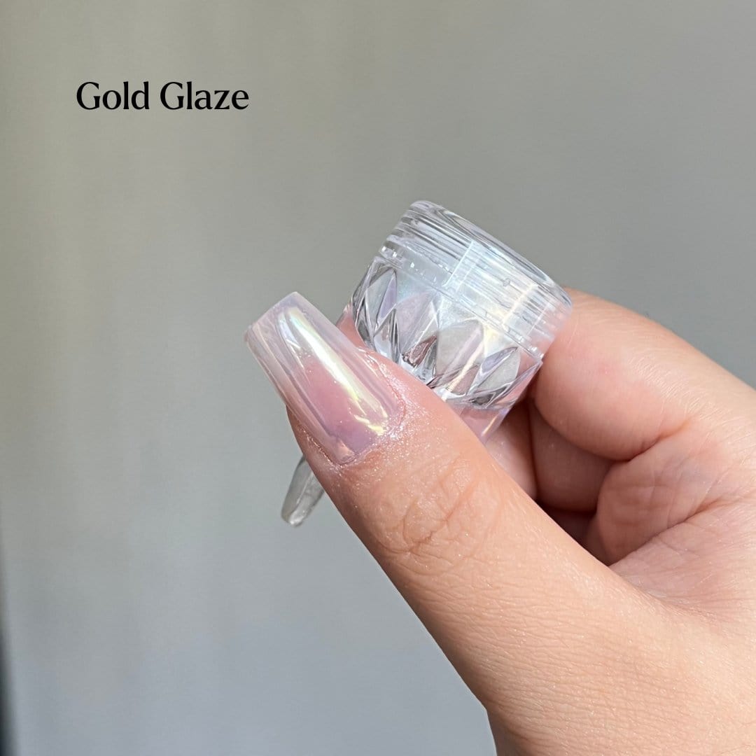 Ambedobeauty Gold Glaze Pearlescent Glazed Chrome Nail Powder